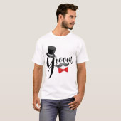 Mustache Groom T-shirt (Voorkant volledig)