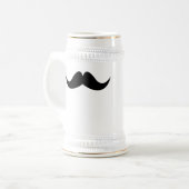 Mustache groomsman bachelor beer stein mok (Voorkant links)