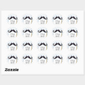 Mustache Het is een Boy Favor Sticker (Vel)