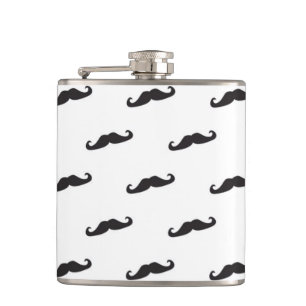 Mustache hipster patroon 2 heupfles