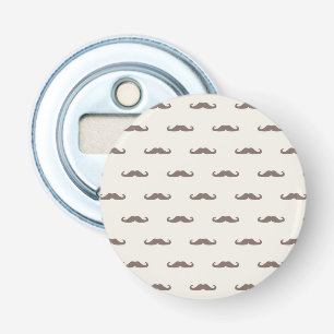 Mustache hipster patroon 3 button flesopener