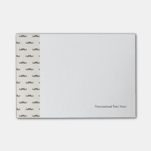Mustache hipster patroon 3 post-it® notes