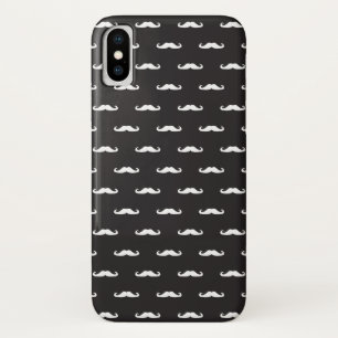 Mustache hipster patroon iPhone x hoesje