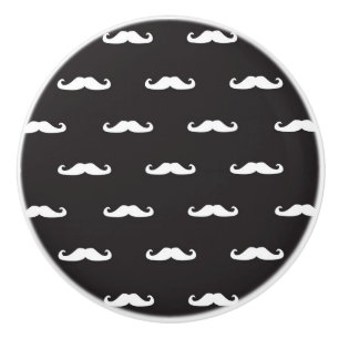 Mustache hipster patroon keramische knop