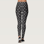 Mustache hipster patroon leggings (Achterkant)