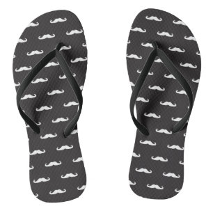 Mustache hipster patroon teenslippers