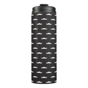 Mustache hipster patroon thermosbeker