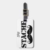 Mustache Hipster Retro Patroon Bagagelabel (Voorkant verticaal)