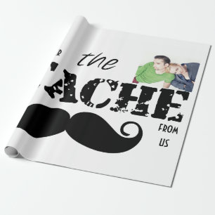 Mustache Hipster Retro Patroon Cadeaupapier