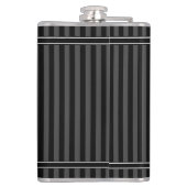 Mustache Hipster Retro Patroon Heupfles (Achterkant)