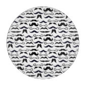 Mustache Hipster Retro Patroon Snijplank (Voorkant)