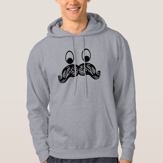 Mustache Hoodie (Voorkant)