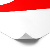 Mustache in het hart poster (Hoek)