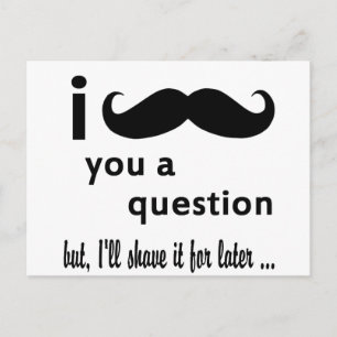 Mustache je een vraag cadeaus briefkaart