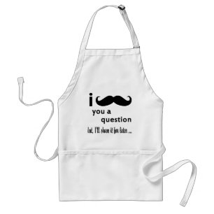 Mustache je een vraag cadeaus standaard schort