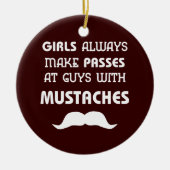 Mustache Keramisch Ornament (Voorkant)