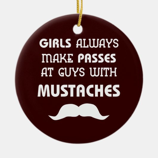 Mustache Keramisch Ornament (Voorkant)