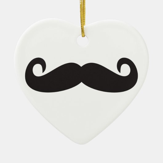 Mustache Keramisch Ornament (Voorkant)