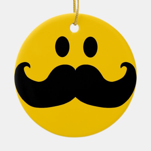 Mustache Keramisch Ornament (Voorkant)