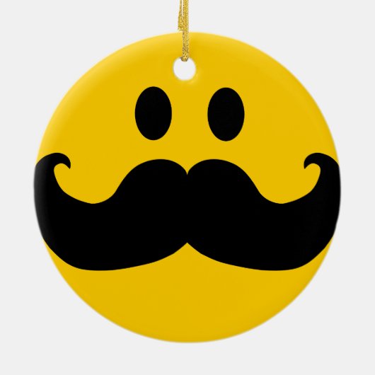 Mustache Keramisch Ornament (Achterkant)