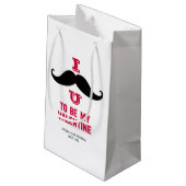 Mustache Kids Classroom Valentine Cadeau Sac (Dos Angle)