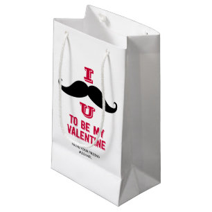 Mustache Kinder Classroom Valentijn Gift Bag Klein Cadeauzakje