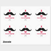 Mustache Kinder Classroom Valentijn Stickers (Vel)