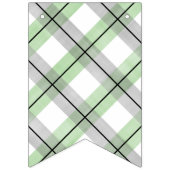 Mustache klein man groen grijs baby boy douche vlaggetjes (Tweede vlag)