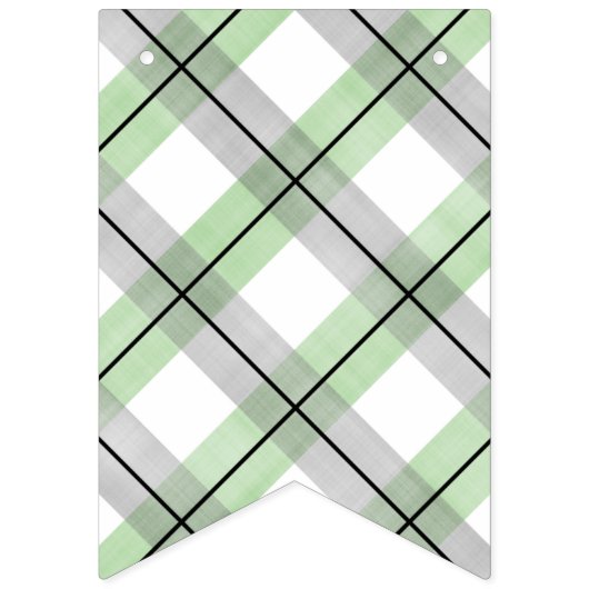 Mustache klein man groen grijs baby boy douche vlaggetjes (Derde vlag)