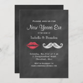 Mustache & Lips Invitation à la Soirée du Nouvel A (Devant / Derrière)