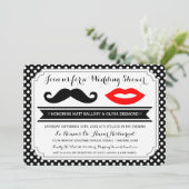 Mustache & Lips Invitations Wedding showers (Debout devant)