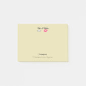 Mustache & Lips Mr. & Mrs. -Verjaardag Post-it® Notes (Voorkant)