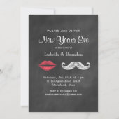 Mustache & Lips - Uitnodiging van Eve-partij in ni (Voorkant)