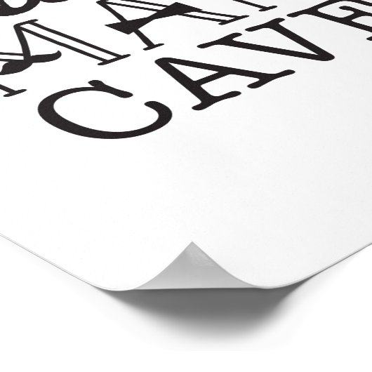 Mustache Little Man Cave Boy Baby Nursery Art Poster (Hoek)