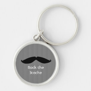 Mustache met Cute Gezegde Sleutelhanger
