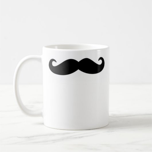 Mustache-Mok met rechtshandige status Koffiemok (Links)