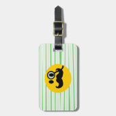 Mustache monocle bagagelabel (Voorkant verticaal)