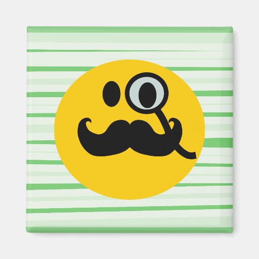 Mustache monocle magneet (Voorkant)