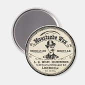 Mustache Mustach Wax  magneet (Voorkant / Achterkant)