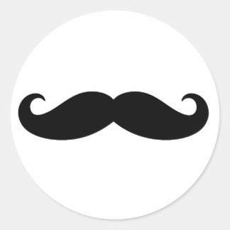 Mustache Mustache, Mustache design Ronde Sticker