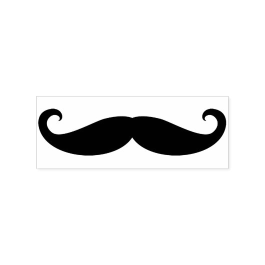 Mustache / Mustache / Schnurrbart + uw ideeën Rubberstempel (Afrduk)