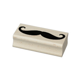 Mustache / Mustache / Schnurrbart + uw ideeën Rubberstempel