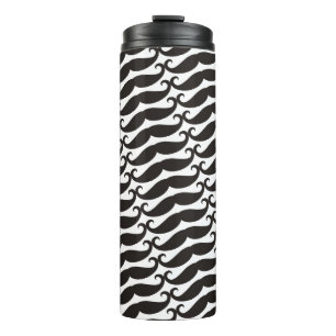 Mustache / Mustache / Schnurrbart + uw ideeën Thermosbeker