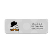 Mustache, Mustache, Stache, Monocle, Bowler Pet Etiket (Voorkant)