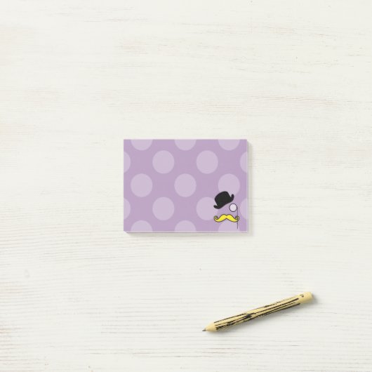 Mustache, Mustache, Stache, Monocle, Bowler Pet Post-it® Notes (Op bureau)