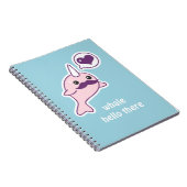 Mustache Narwhal Notitieboek (Rechterzijde)