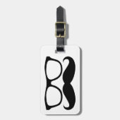 Mustache Nerd Bagagelabel (Voorkant verticaal)