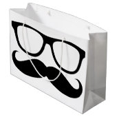Mustache Nerd Black Graphic Large Cadeauzakje