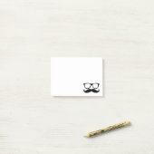 Mustache Nerd Black Graphic Post-it® Notes (Op bureau)