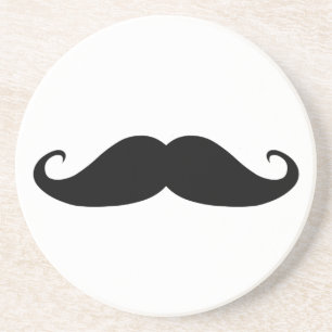 Mustache onderzetters! zandsteen onderzetter